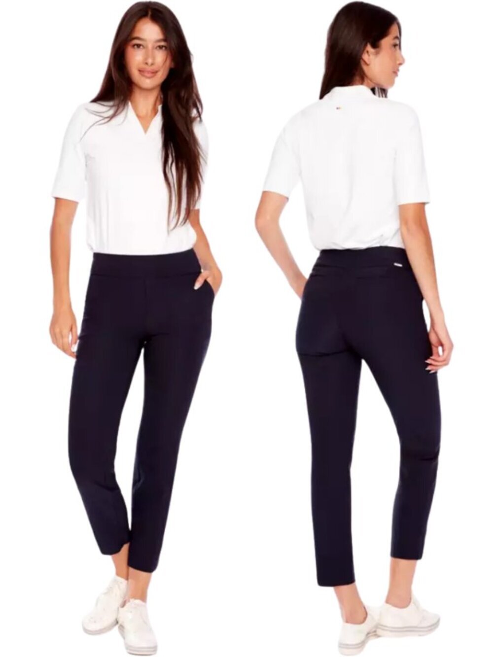 Swing Control Core Solid Ankle 28" Golf Pants Women's 2 Navy Outdoor Stretchy